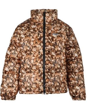 Vetements Leaves-Print Jacket - Brown
