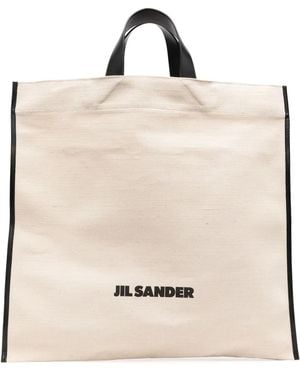Jil Sander Book キャンバス ハンドバッグ - ナチュラル