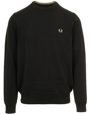 Fred Perry Crew-Neck Sweater - Black