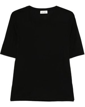 Soft Goat Featherlight Short-Sleeve T-Shirt - Black