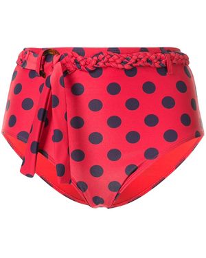 Duskii Slip Bikini A Vita Alta Cerise - Rosso