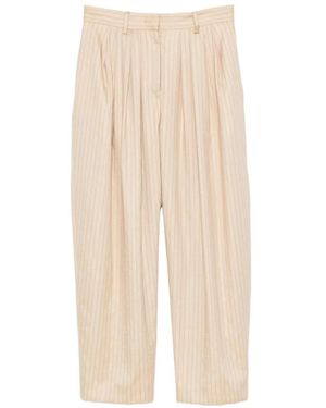 Isabel Marant Janice Pinstripe-Pattern Tailored Pants - Natural