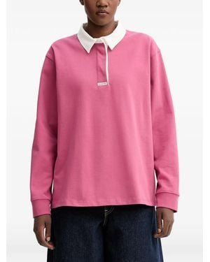 Munthe Cotton Polo Top - Pink