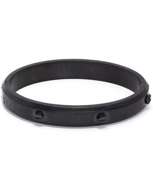 Philipp Plein Hexagon Logo-Engraved Bracelets - White