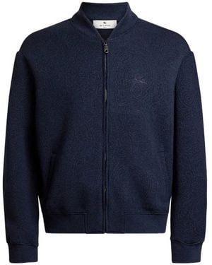 Etro Jacquard Bomber Jacket - Blue