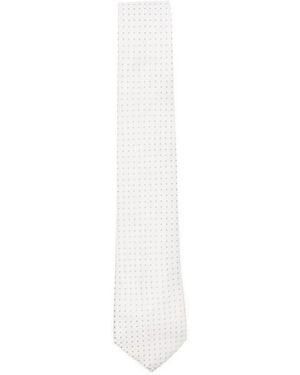 Canali Micro-Pattern Tie - White