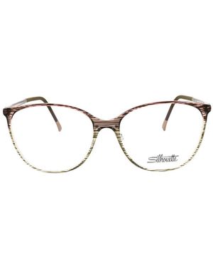 Silhouette Spx Illusion Fullrim Cat-Eye Glasses - Natural