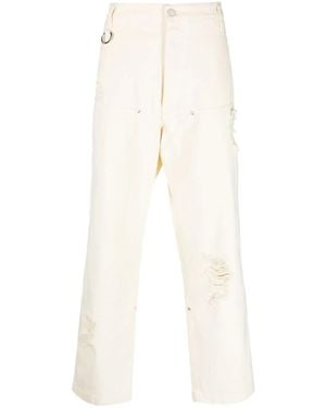 Etudes Studio Ripped-Detailing Loose-Fit Jeans - White