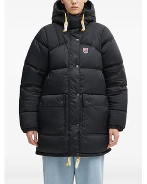 Fjallraven Logo-Detail Padded Coat - Black