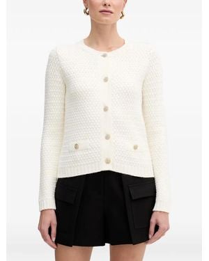 Morgan Vest Met Zak En Knoop - Wit