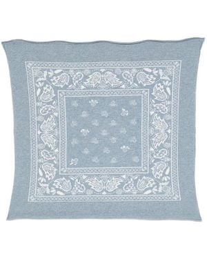 Barrie Foulard En Soie Imprimé Bandana - Blue