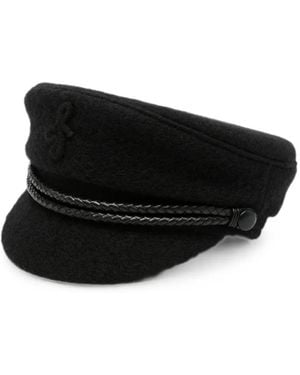Ruslan Baginskiy Monogram-Embellished Hat - Black