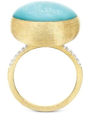 Nanis Boules Amazonite Diamond Ring - Blue