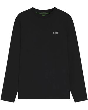 HUGO Logo-Print T-Shirt - Black
