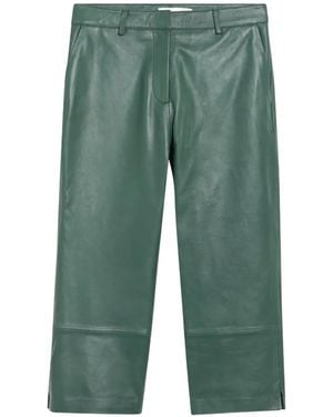 Frankie Shop Lior Leather Trousers - Green