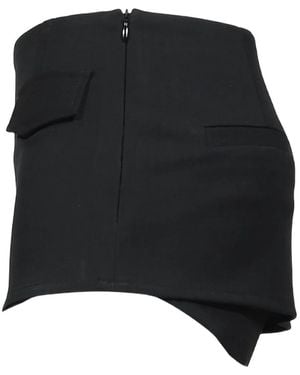 BOHEMSEO Oblique Layered Skorts - Black