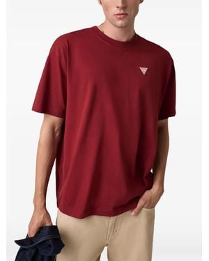 Guess Gj Ss Cn Os Mini Triangle T-Shirt - Red