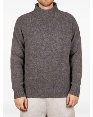 Roberto Collina High-Neck Raglan-Sleeve Jumper - Grey