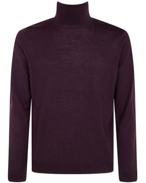 Nuur Knitted Roll-Neck Jumper - Purple