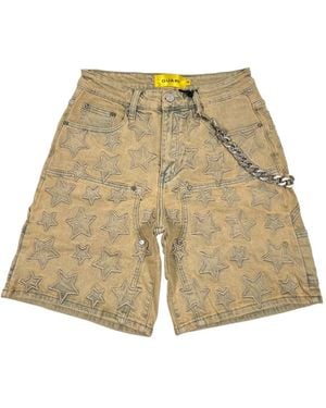 GUAPI Star-Embellished Shorts - Natural