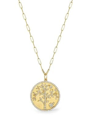 Tanya Farah Tree Of Life Diamond Necklace - Metallic