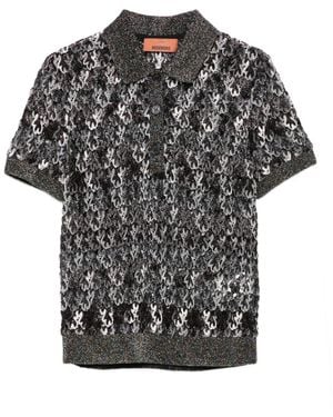 Missoni Knit Polo Top - Black