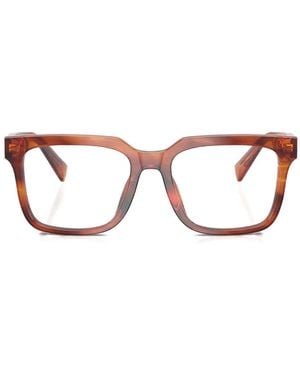 Dolce & Gabbana スクエア眼鏡フレーム - ブラウン