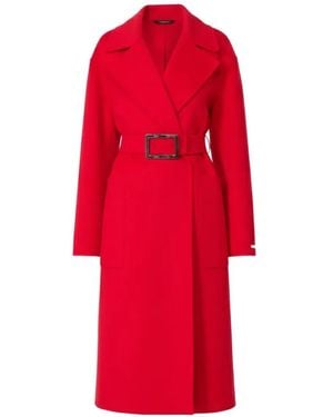 Sportmax Belt Coat - Red