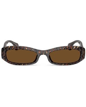 Alain Mikli Rectangle-Frame Sunglasses - Brown