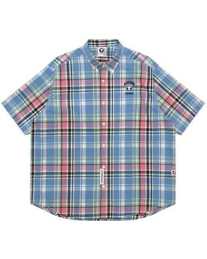 Aape By A Bathing Ape Checked Shirt - Blue