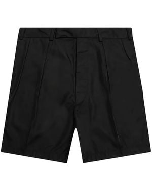 Raf Simons ダブルプリーツ ショートパンツ - ブラック