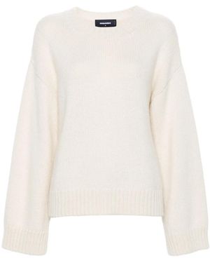 DSquared² Maglione Girocollo A Coste - Neutro