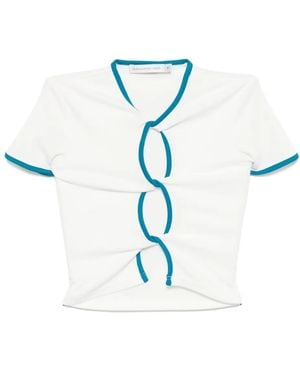 Christopher Esber オープンツイスト Tシャツ - ブルー