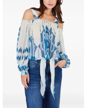 Rene' Derhy Long-Sleeves Blouse - Blue