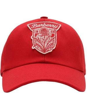 Burberry Casquette Thistle Shield - Red