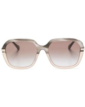 Chloé Ombré-Effect Square-Frame Sunglasses - Pink