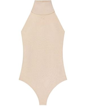 Courreges Body Con Cuello Halter - Blanco