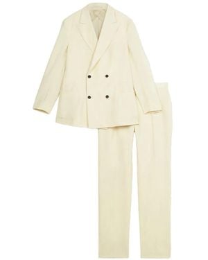 Fortela Marcello Double-Breasted Suit - White