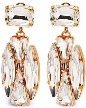 Anton Heunis Hera Crystal-Embellished Drop Earrings - White