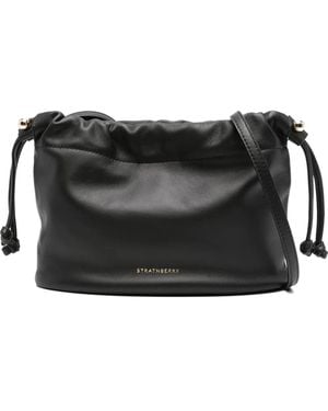 Strathberry Drawstring Bucket Bag - Black
