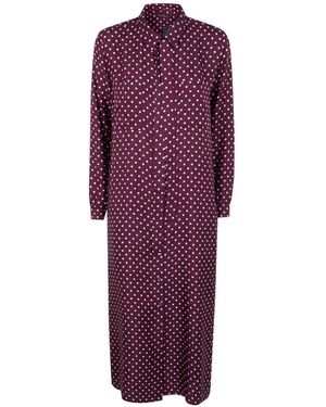 Laura Urbinati Kleid mit Polka Dots - Lila