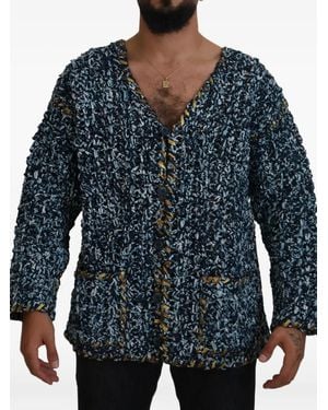 Dolce & Gabbana Chunky-Knit Cardigan - Blue