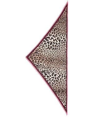 Faliero Sarti Animal-print Fringed Scarf - ブラウン