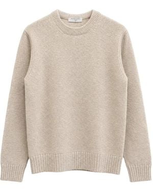Daniele Fiesoli Mouliné-Knit Crew-Neck Sweater - Natural