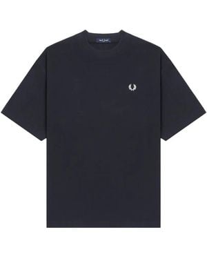 Fred Perry Logo-Print T-Shirt - Blue