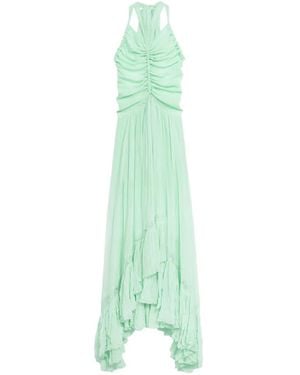 Blumarine Ruched Ruffled Dress - Green