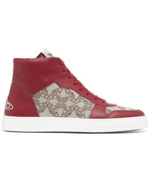 Vivienne Westwood Sneakers Alte Con Logo Orb - Rosso