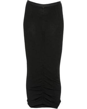 Valentino Garavani Logo-Waistband Midi Skirt - Black