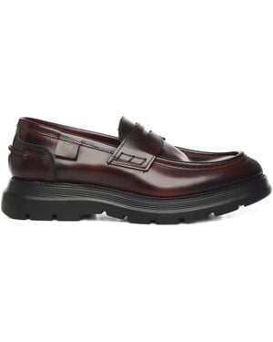 Giuliano Galiano Bryan Mocassins Leather Loafers - Brown