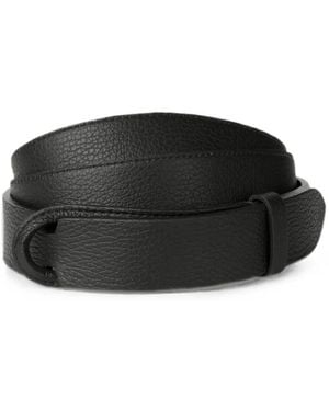 Orciani Cinturón De Piel Texturizada - Negro